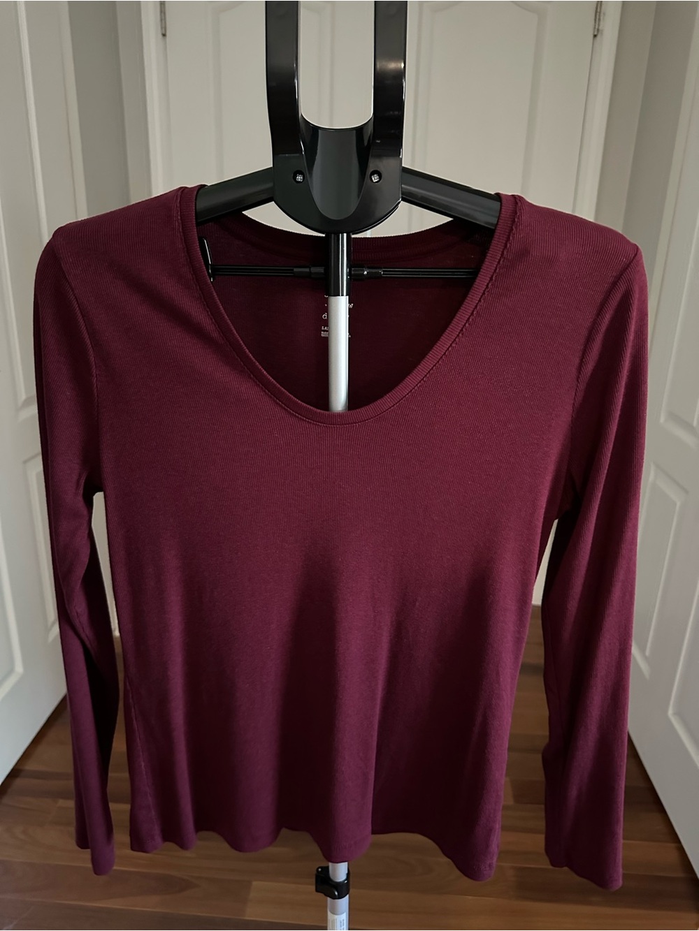 a new day Women's Scoop Neck Long-Sleeve Top - Burgundy